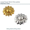 Large Flower Magnetic Clasp, for 10mm Flat Leather or Cork - The Argus Collection