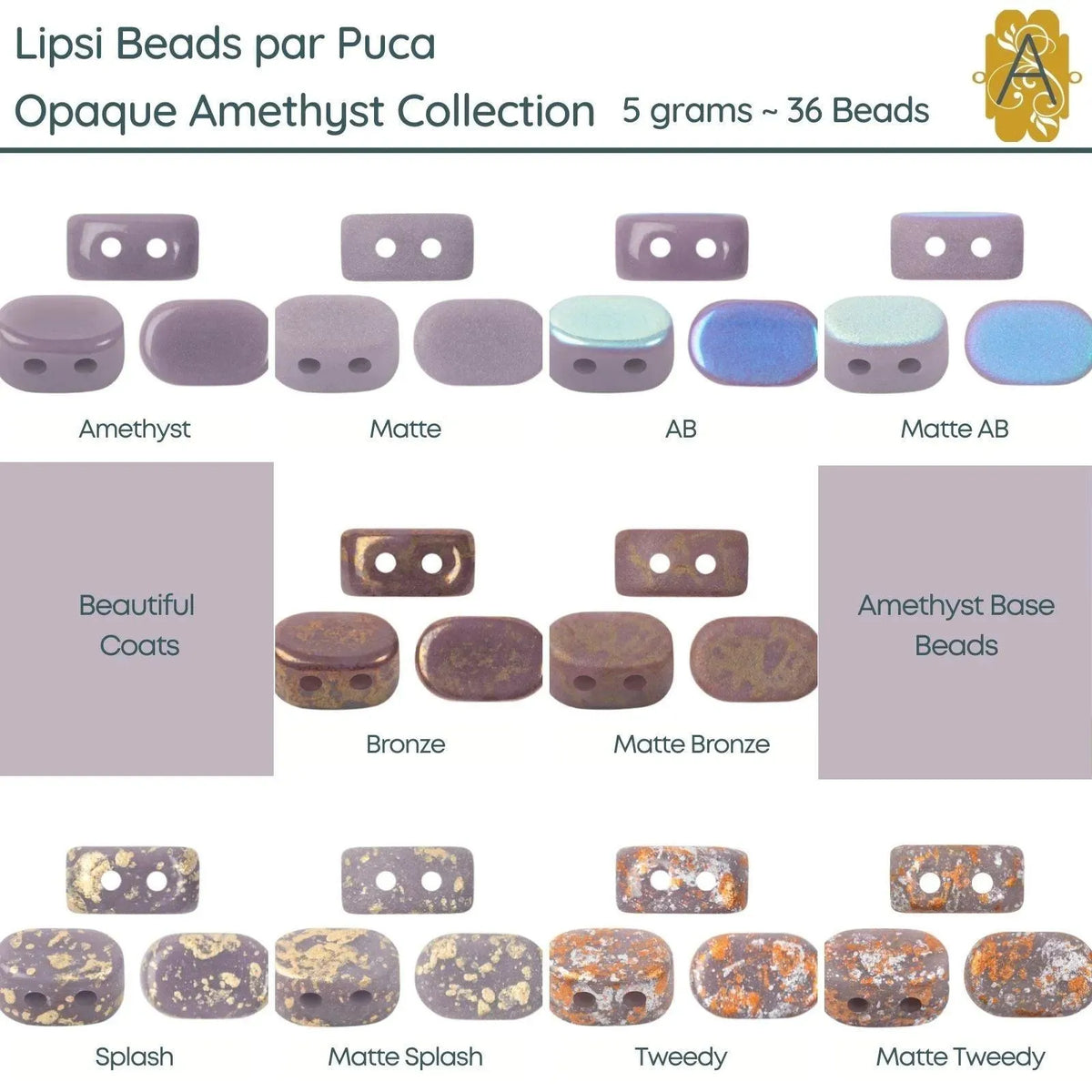 Lipsi par Puca, 5g, Amethyst Collection, 10 Finishes - The Argus Collection