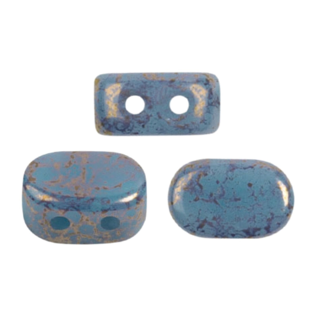 Lipsi Beads Opaque Aqua Bronze