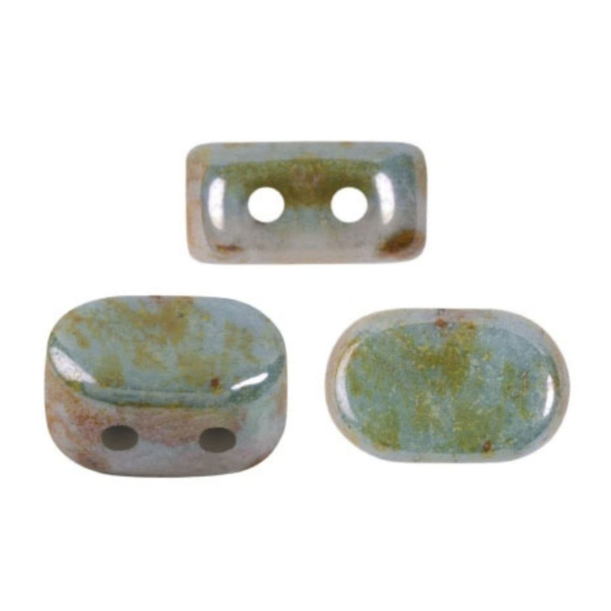 Lipsi Beads Opaque Mix Blue Green Ceramic Look 