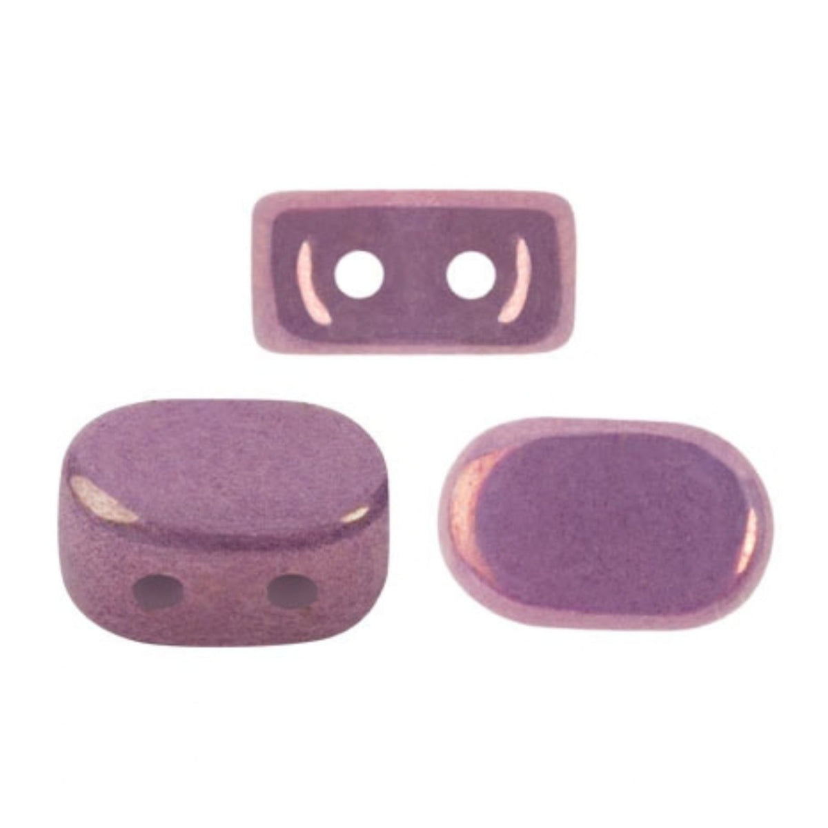 Lipsi Beads Opaque Mix Amethyst Gold Ceramic Look 
