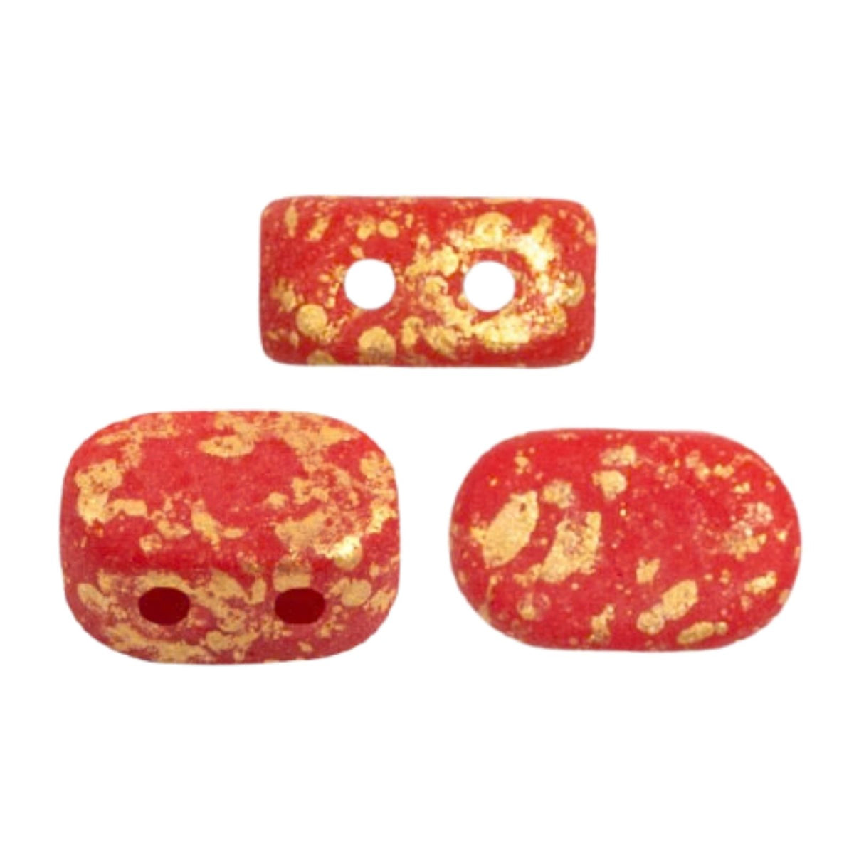 Lipsi Beads Opaque Coral Red Matte Splash