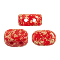 Lipsi Beads Opaque Coral Red Splash