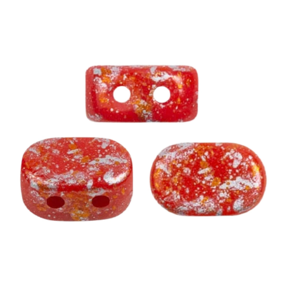 Lipsi Beads Opaque Coral Red Tweedy