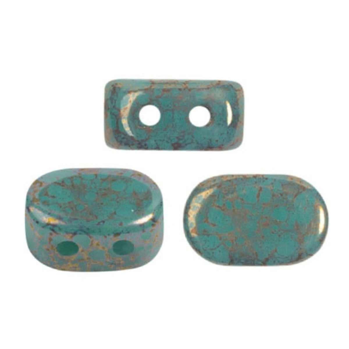 Lipsi Beads Opaque Green Turquoise Bronze