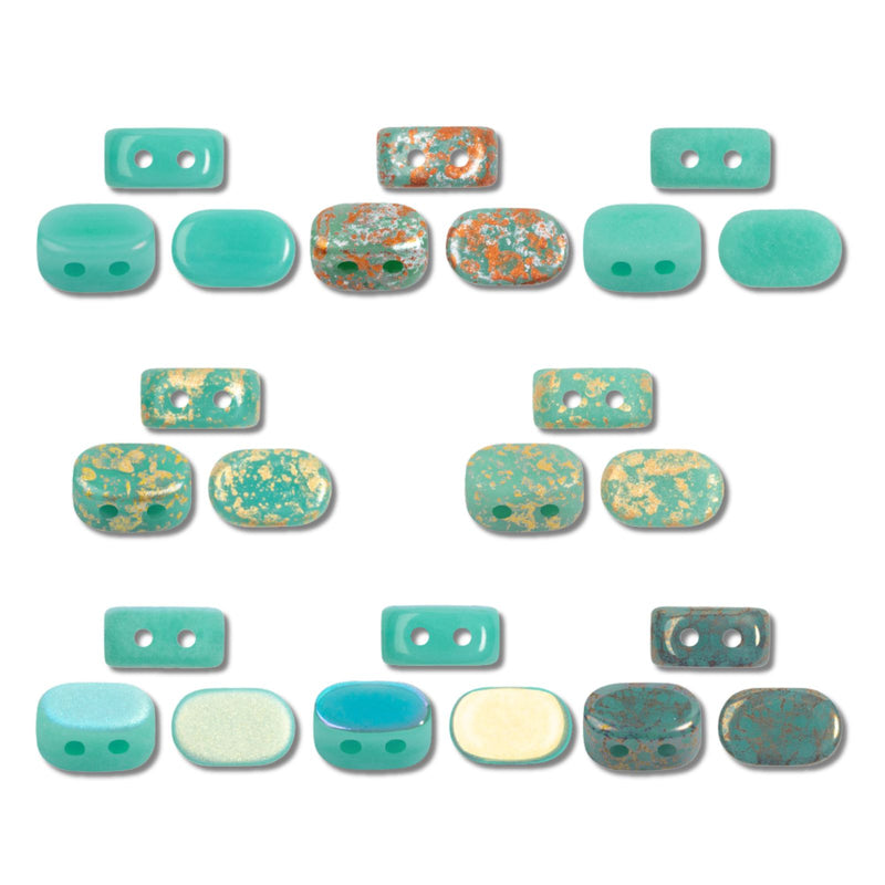Lipsi Beads Opaque Green Turquoise Collection