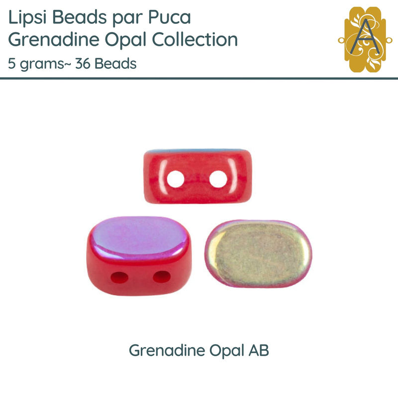 Lipsi par Puca, 5g, Grenadine Opal Collection, 8 Finishes - The Argus Collection