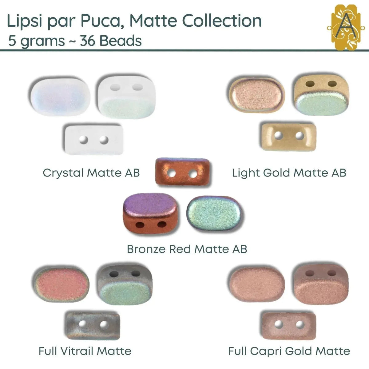 Lipsi par Puca, 5g, New Matte Collection, 5 Colors - The Argus Collection