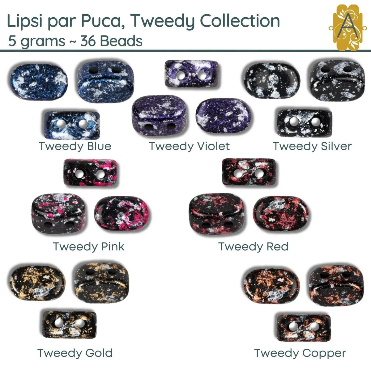 Lipsi par Puca, 5g, Tweedy Collection, 7 Colors - The Argus Collection