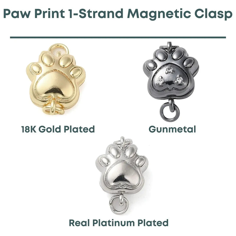 Paw Print 1-Strand Magnetic Clasp - The Argus Collection