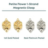 Petite Flower, 1-Strand Magnetic Clasp, 2 Finishes - The Argus Collection