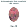 Brilliance Crystal, 4120 (14x10mm) Oval Faceted Fancy Stones, Siam AB - The Argus Collection