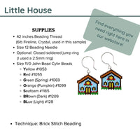 Little House Earrings Pattern, Cylin Beads - Little House Earrings Pattern, Cylin Beads - Default Title , The Argus Collection