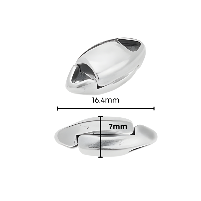 Lock-It® Smooth Oval Magnetic Clasp