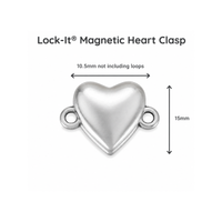 Lock-It® Heart Magnetic Clasp, 1-Strand
