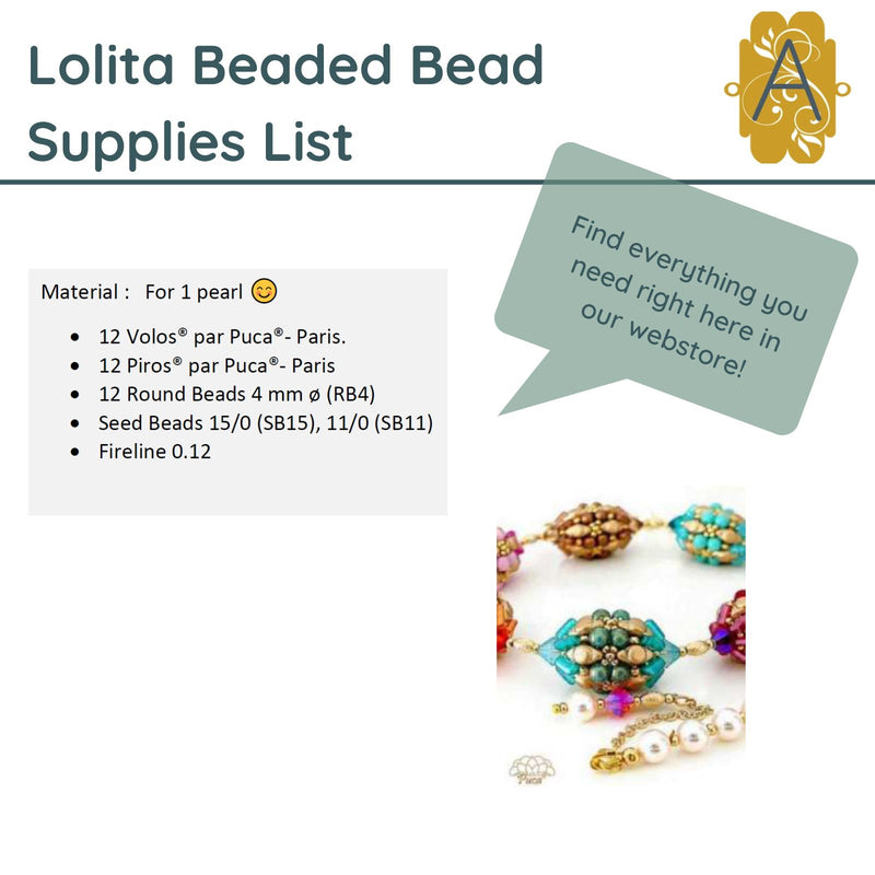 Lolita Beaded Bead, Pattern par Puca - The Argus Collection