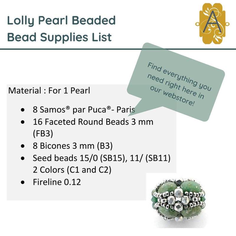 Lolly Beaded Bead Pattern par Puca - The Argus Collection