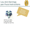 Lou Ann Earrings Pattern par Puca - The Argus Collection