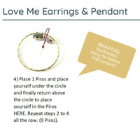 Love Me Earrings & Pendant Pattern par Puca - The Argus Collection
