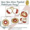 Love You Amos Pendant & Earrings Pattern par Puca - The Argus Collection