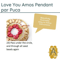 Love You Amos Pendant & Earrings Pattern par Puca - The Argus Collection