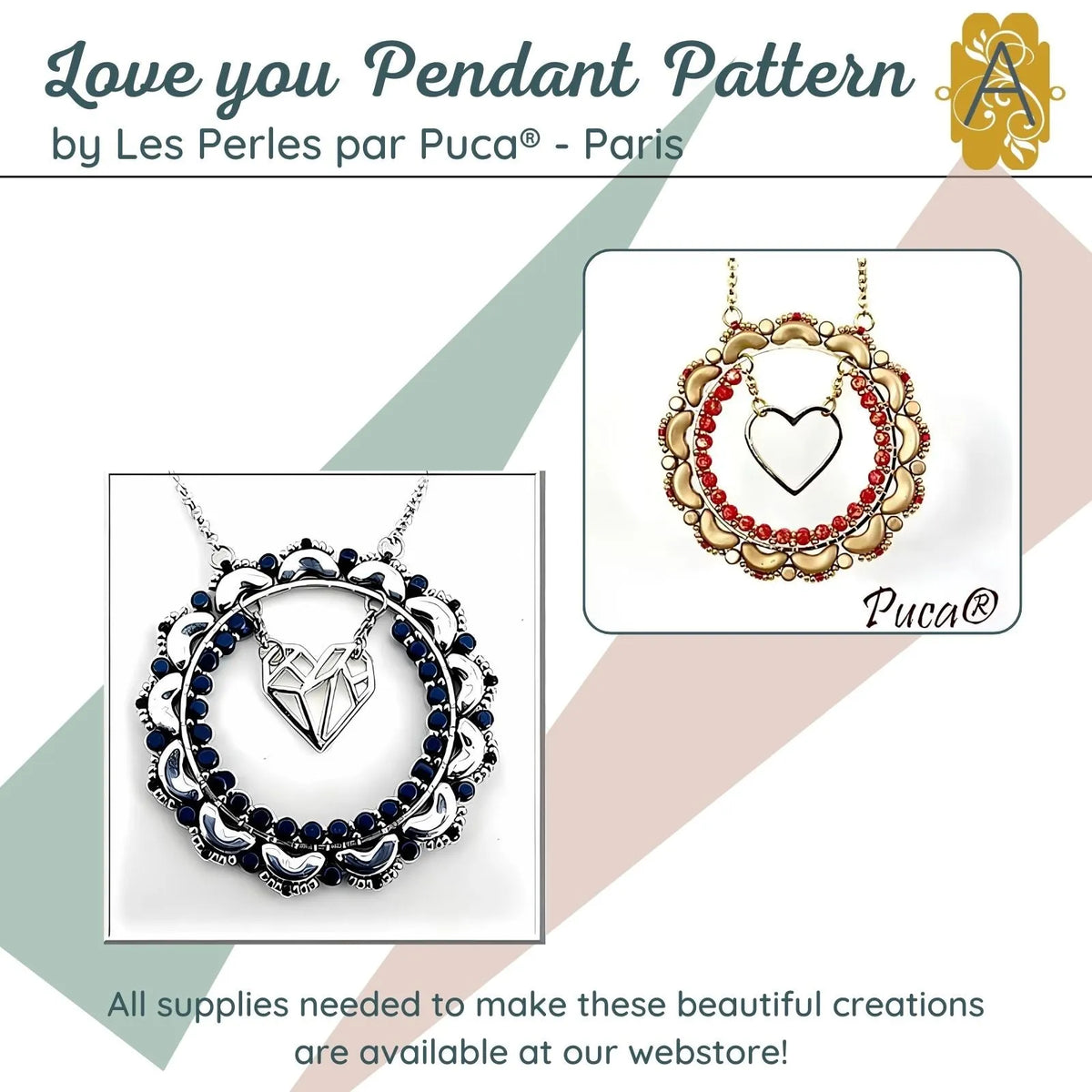 Love You Pendant Pattern par Puca - The Argus Collection