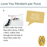 Love You Pendant Pattern par Puca - The Argus Collection