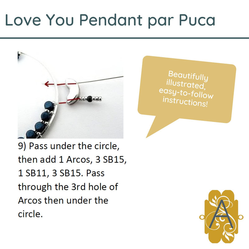 Love You Pendant Pattern par Puca - The Argus Collection