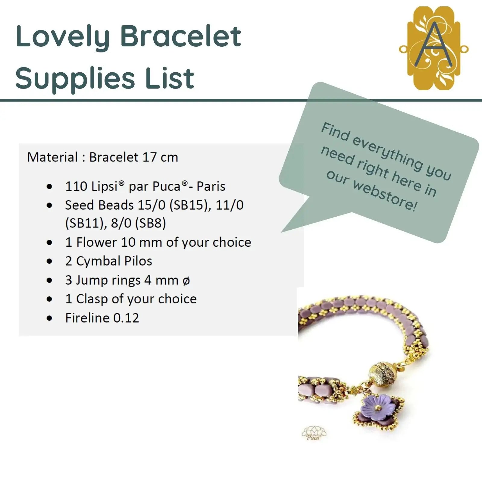 Lovely Bracelet Pattern par Puca