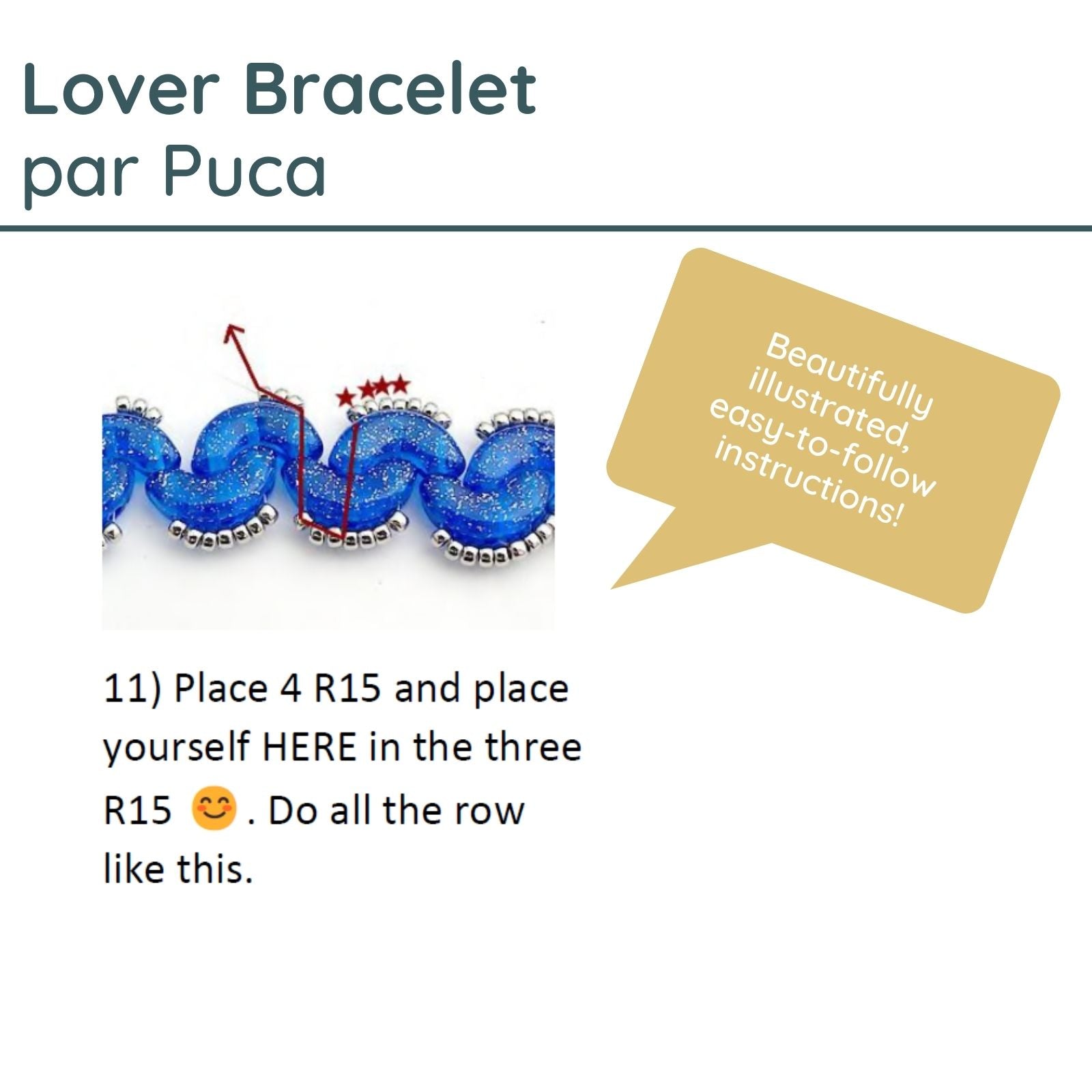 Lover Bracelet Pattern par Puca