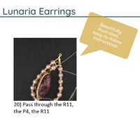Lunaria Earrings Pattern by Les Créations d'Anna