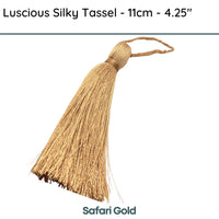 Luscious Silky Tassel, Safari Gold, 11cm - The Argus Collection