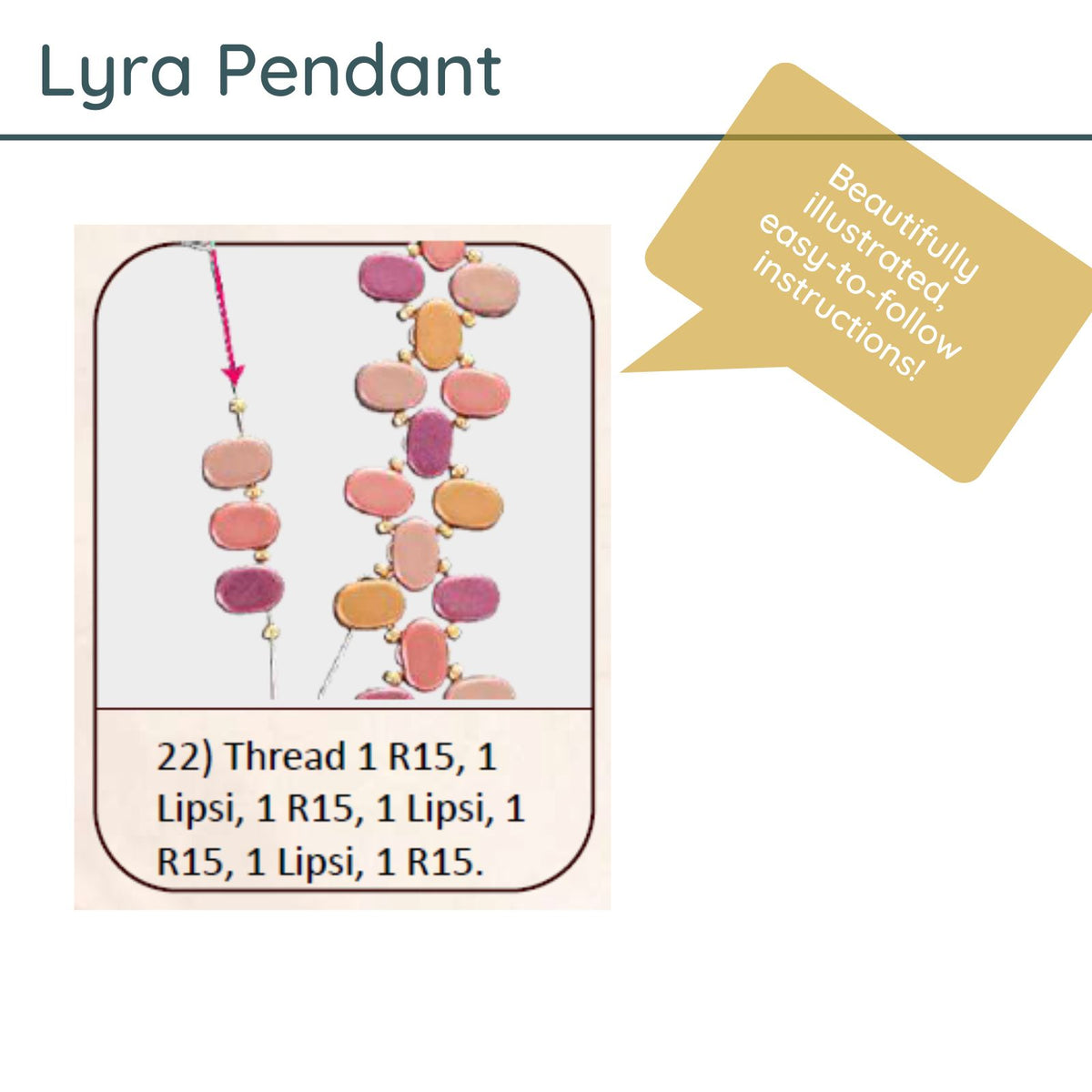 Lyra Pendant Pattern by Les Creations d'Anna