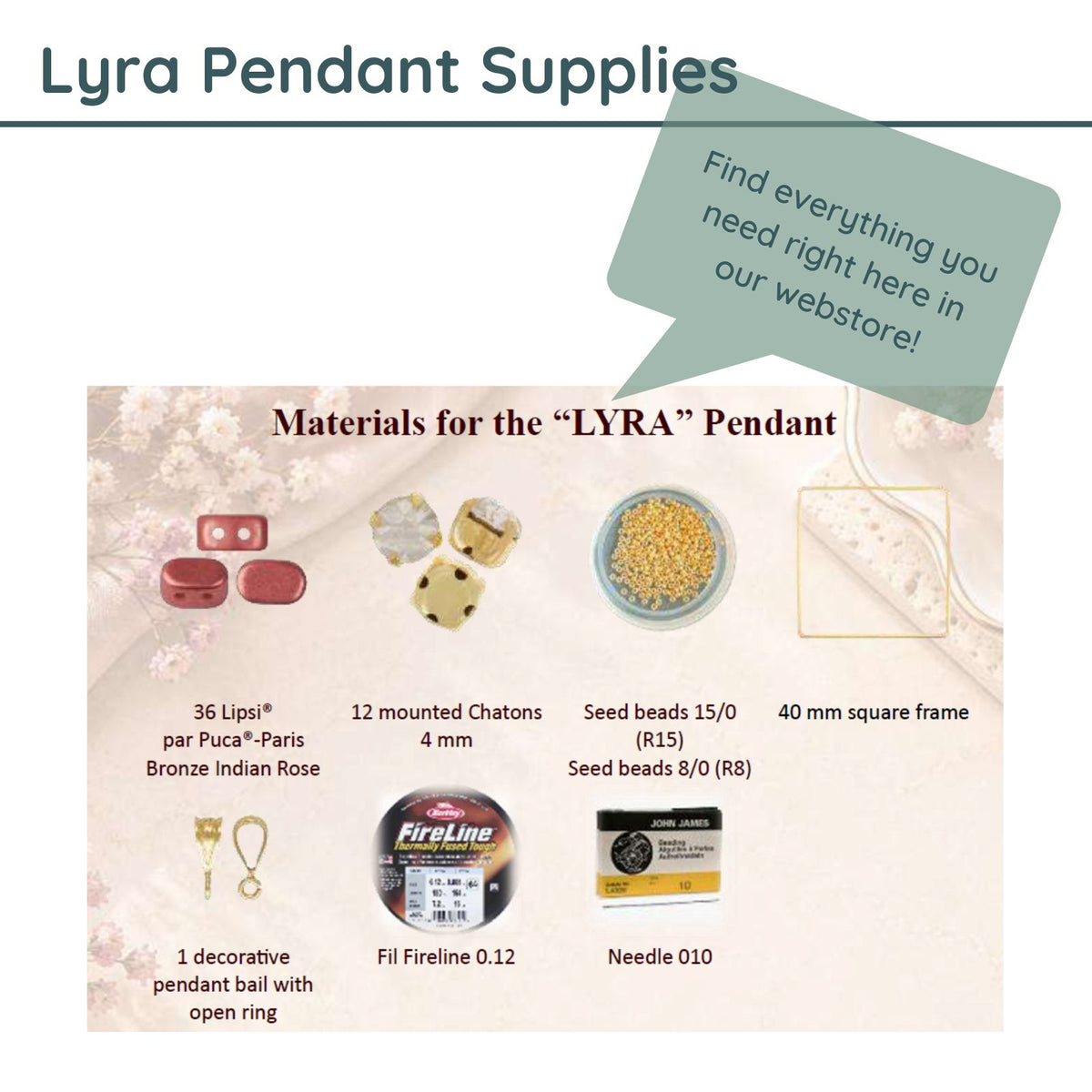 Lyra Pendant Pattern by Les Creations d'Anna