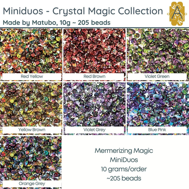 Miniduo Beads, 10g, Magic Collection, 7 Colors - The Argus Collection