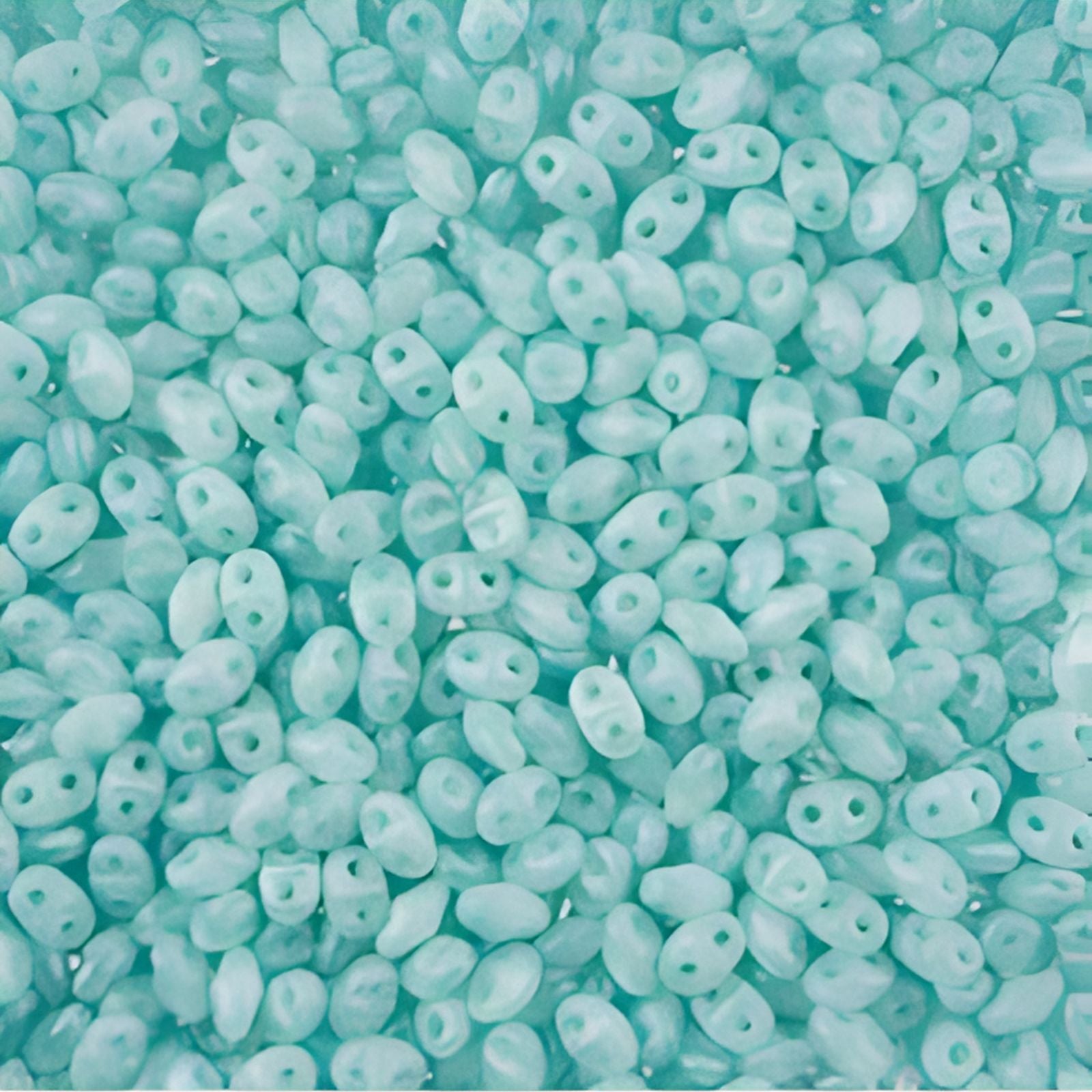 Miniduo Beads, Silk Blue Opal