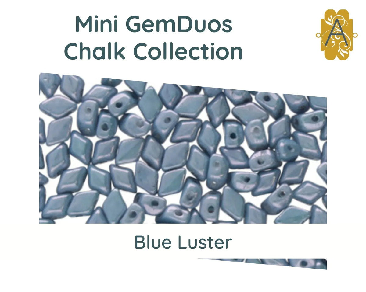 NEED SEPERATE LUSTER COLLECTION -Mini Gemduo Beads, 5g., Chalk & Luster Collection, 11 Colors - The Argus Collection