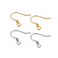Monaco 12 stainless steel earring wires in 18K gold plated and stainless steel finishes, featuring decorative coils and attachment loops