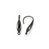 Monaco 5 surgical stainless steel ear wires in polished black finish with front-facing attachment loops