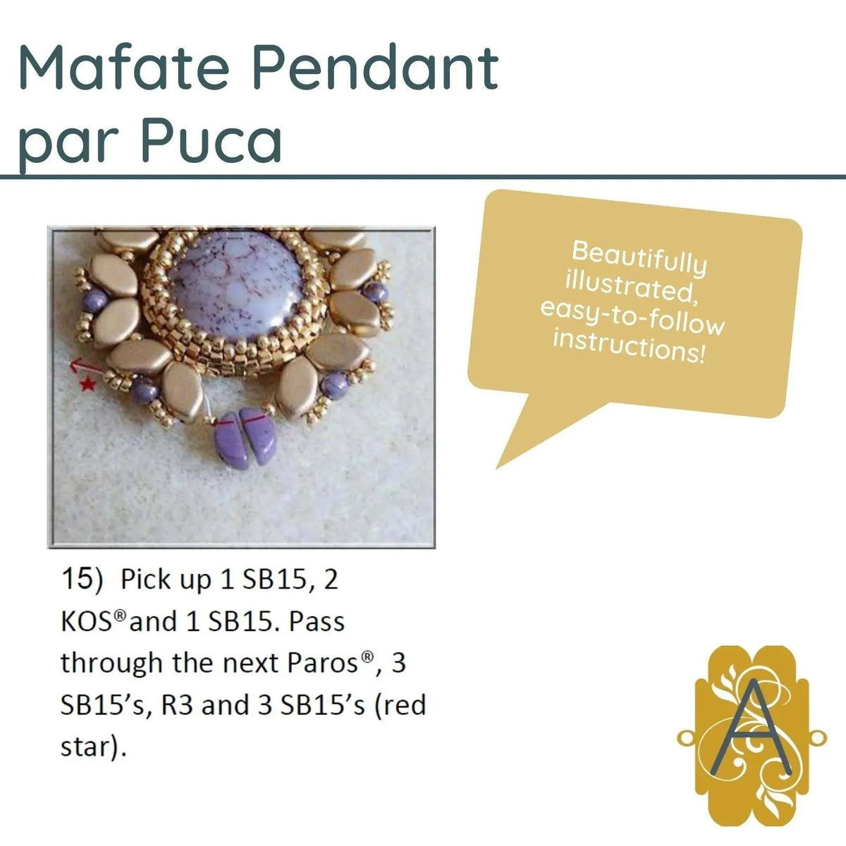 Mafate Pendant Pattern par Puca - The Argus Collection