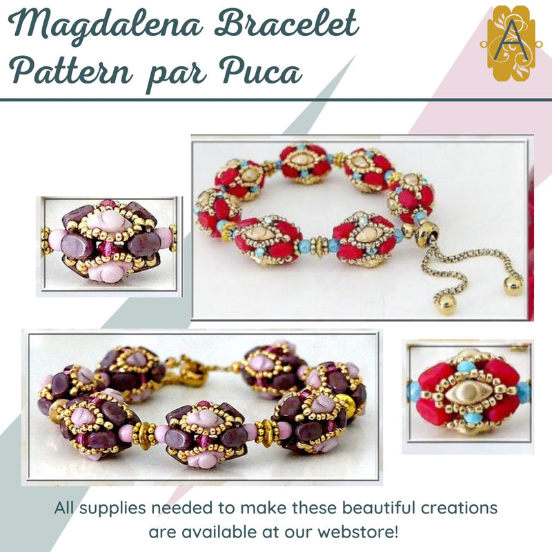 Magdalena Bracelet Pattern par Puca® - The Argus Collection