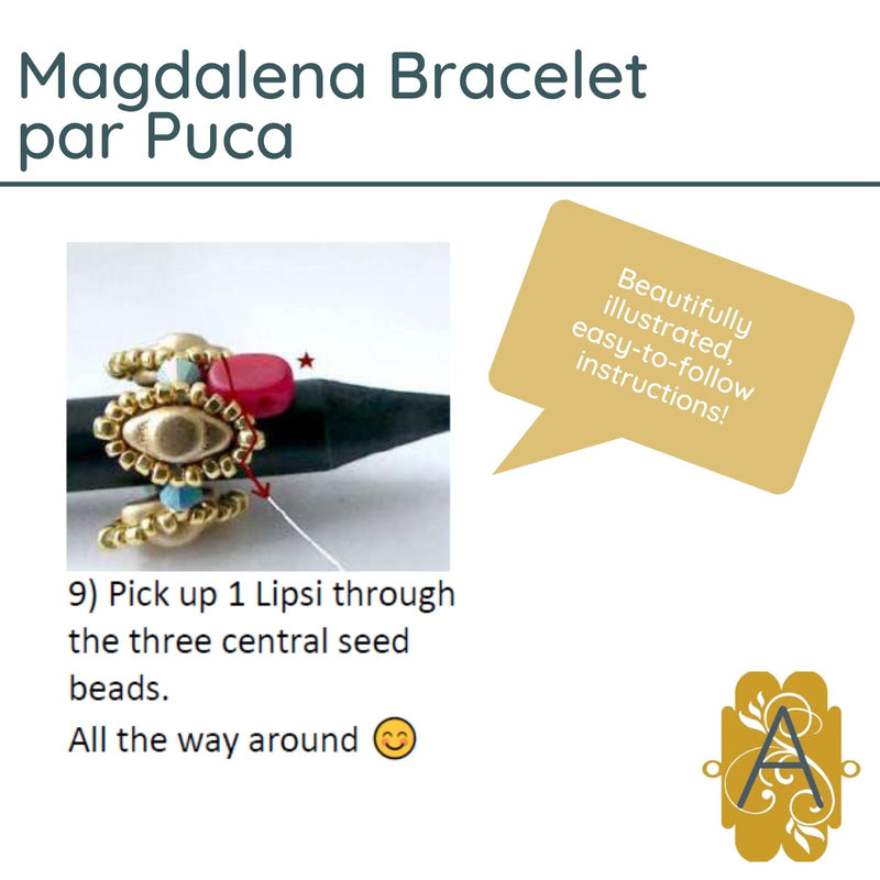 Magdalena Bracelet Pattern par Puca® - The Argus Collection