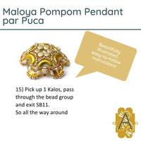 Maloya PomPom Pendant Pattern par Puca - The Argus Collection