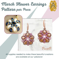 March Flower Earrings Pattern par Puca - The Argus Collection