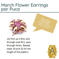 March Flower Earrings Pattern par Puca - The Argus Collection