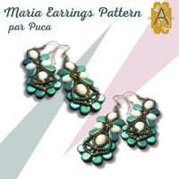 Maria Earrings Pattern par Puca - The Argus Collection