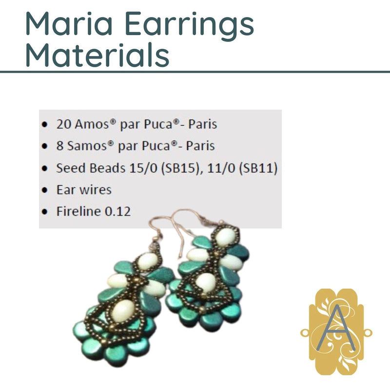 Maria Earrings Pattern par Puca - The Argus Collection