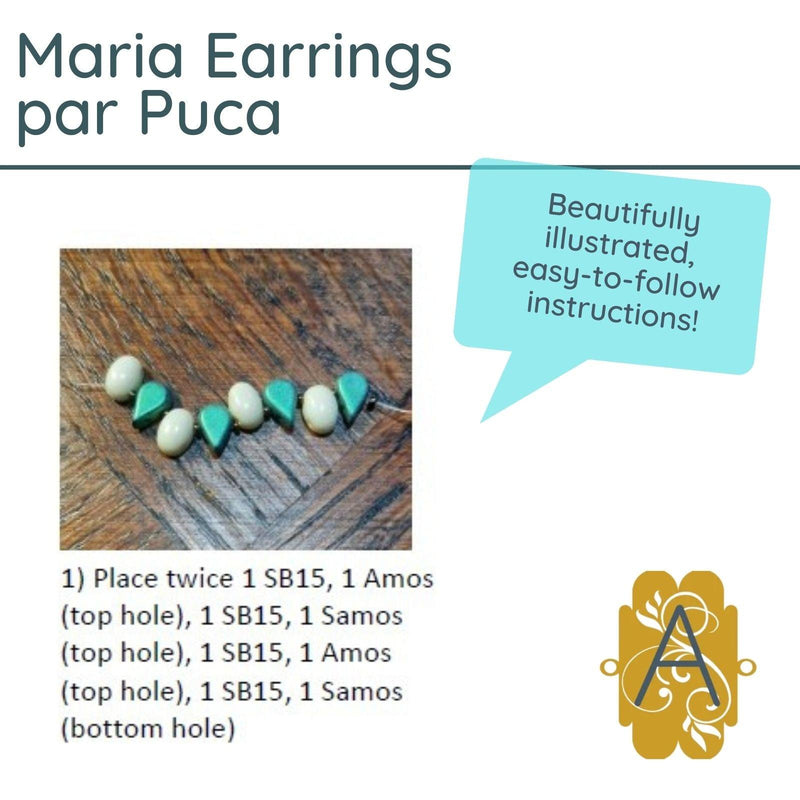 Maria Earrings Pattern par Puca - The Argus Collection