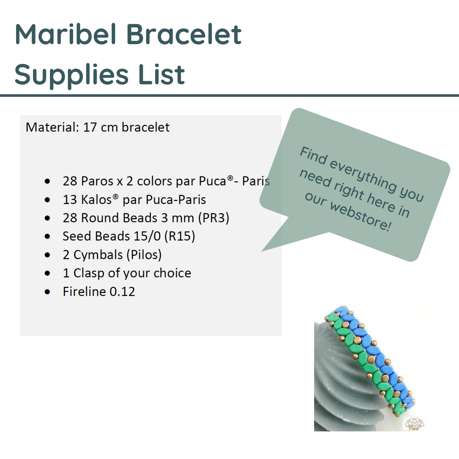 Maribel Bracelet Pattern Par Puca