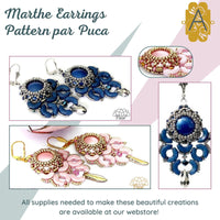 Marthe Earrings Pattern par Puca - The Argus Collection